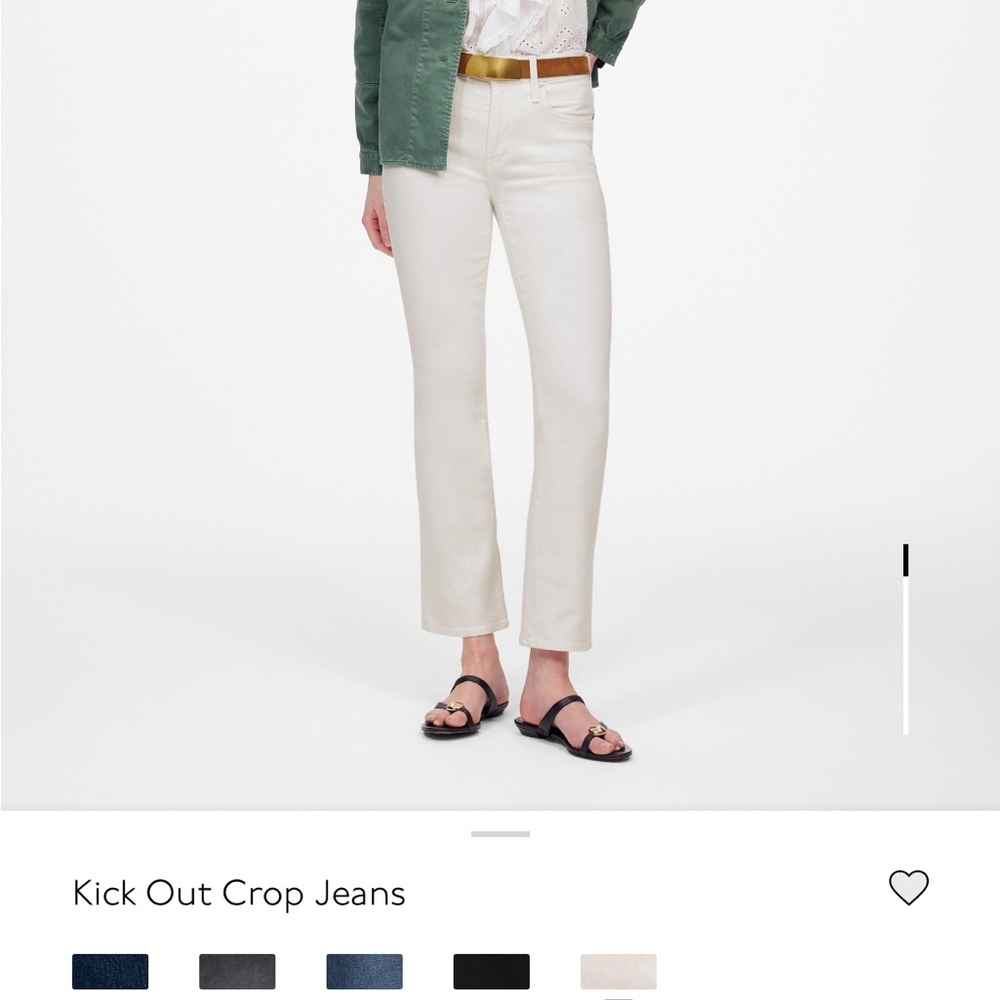 Madewell Women's Off-White Ankle Crop Jeans